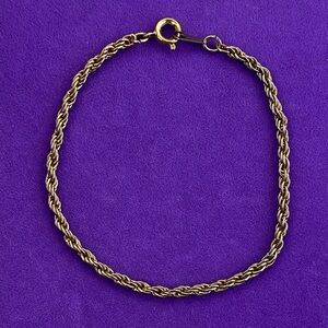 💛 Radiant Gold Tone Rope Bracelet | Twisted Chain | Timeless Everyday Layering